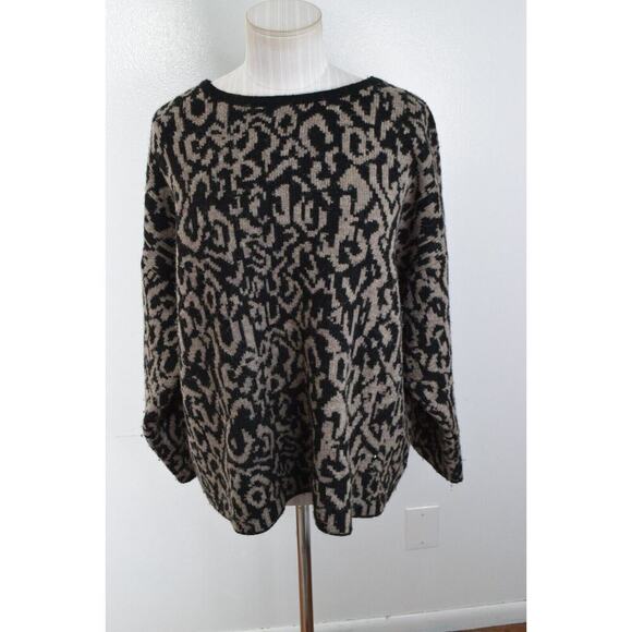 Iro Women V-Neck Sweater Small Knit Oversized LS Pullover Geometric Bella Alpaca - Picture 1 of 5